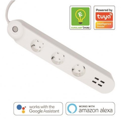 EUROLAMP ΕΞΥΠΝΟ ΠΟΛΥΠΡΙΖΟ ΤΡΙΩΝ ΣΟΥΚΟ ΚΑΙ 4 ΘΥΡΕΣ USB ΜΕ WIFI ΚΑΙ ΜΕΤΡΗΤΗ 110-240V 16A 147-77915