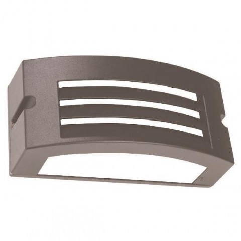 EUROLAMP ΑΠΛΙΚΑ ΤΟΙΧΟΥ LM04 ΟΒΑΛ E27 MAX 10W LED 220X99X100 IP54 ΓΚΡΙ PRO 145-20235