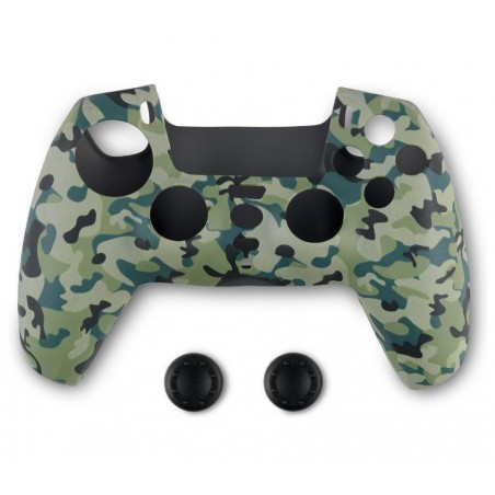 SPARTAN GEAR ΘΗΚΗ ΣΙΛΙΚΟΝΗΣ ΚΑΙ THUMB GRIPS GREEN ΓΙΑ ΧΕΙΡΙΣΤΗΡΙΟ PS5 ΠΡΑΣΙΝΗ
