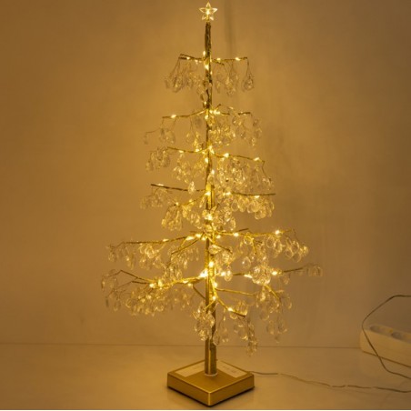 ΑΚΡΥΛΙΚΟ ΣΑΜΠΑΝΙ ΔΕΝΤΡΟ ΜΕ ΑΣΤΕΡΙ ΚΟΡΥΦΗ, 4,5V ΜΕΤΑΣΧΗΜΑΤΙΣΤΗ, 80 ΘΕΡΜΑ ΛΕΥΚΑ MINI LED, 60CM, IP44 600-30547