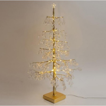 ΑΚΡΥΛΙΚΟ ΣΑΜΠΑΝΙ ΔΕΝΤΡΟ ΜΕ ΑΣΤΕΡΙ ΚΟΡΥΦΗ, 4,5V ΜΕΤΑΣΧΗΜΑΤΙΣΤΗ, 80 ΘΕΡΜΑ ΛΕΥΚΑ MINI LED, 60CM, IP44 600-30547