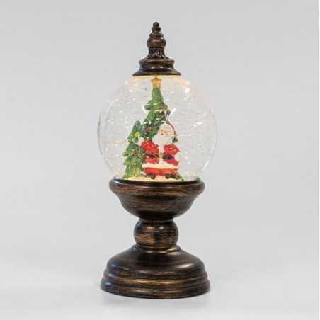 ΧΙΟΝΟΜΠΑΛΑ ΕΠΙΤΡΑΠΕΖΙΟ ΔΙΑΚΟΣΜΗΤΙΚΟ ΜΕ ΔΕΝΤΡΑΚΙ ΚΑΙ ΑΓΙΟ ΒΑΣΙΛΗ,ΦΩΤΙΖΟΜΕΝΟ,ΜΠΑΤΑΡΙΑΣ,1 ΘΕΡΜΟ ΛΕΥΚΟ LED,12Χ12Χ26,5CM 600-45707