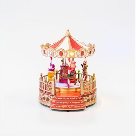 ΚΑΡΟΥΖΕΛ,ΚΟΚΚΙΝΟ-ΧΡΥΣΟ,ΜΕ ΑΓΙΟ ΒΑΣΙΛΗ ΚΑΙ ΚΑΡΥΟΘΡΑΥΣΤΗ,13 LED,ΜΕ ΜΕΤΑΣΧΗΜΑΤΙΣΤΗ,ΜΕ ΜΟΥΣΙΚΗ ΚΑΙ ΚΙΝΗΣΗ,18X20X22,5CM 600-45804