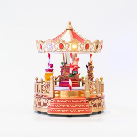 ΚΑΡΟΥΖΕΛ,ΚΟΚΚΙΝΟ-ΧΡΥΣΟ,ΜΕ ΑΓΙΟ ΒΑΣΙΛΗ ΚΑΙ ΚΑΡΥΟΘΡΑΥΣΤΗ,13 LED,ΜΕ ΜΕΤΑΣΧΗΜΑΤΙΣΤΗ,ΜΕ ΜΟΥΣΙΚΗ ΚΑΙ ΚΙΝΗΣΗ,18X20X22,5CM 600-45804