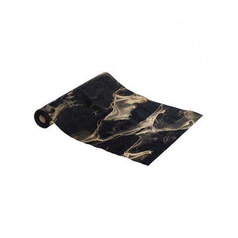 ΡΟΛΟ ΥΦΑΣΜΑ ΜΕ ΣΧΕΔΙΟ ΜΑΥΡΟ /ΧΡΥΣΟ ΜΑΡΜΑΡΟ 28Χ300cm