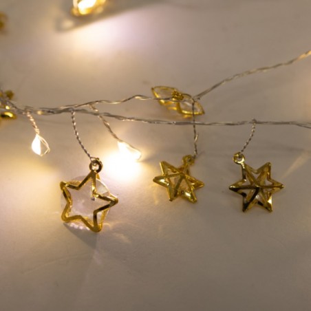 EUROLAMP ΣΕΙΡΑ 20 MINI LED ΜΕ ΔΙΑΚΟΣΜΗΤΙΚΑ ΑΣΤΕΡΙΑ , ΜΠΑΤΑΡΙΑΣ 600-03342