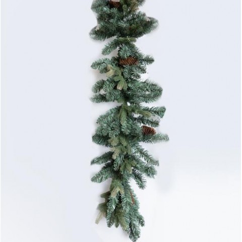 EUROLAMP ΓΙΡΛΑΝΤΑ ΠΡΑΣΙΝΗ ΜΕ ΚΟΥΚΟΥΝΑΡΙΑ, 200CM 600-30636