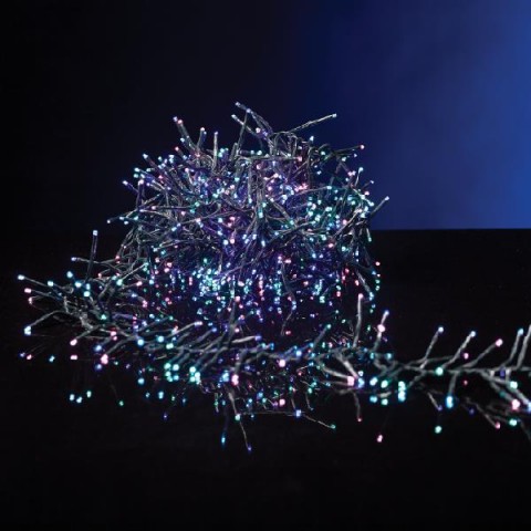 EUROLAMP CLUSTER 6m, 768 LED ΠΡΑΣΙΝΟ PVC ΚΑΛΩΔΙΟ, OΠΑΛ ΠΟΛΥΧΡΩΜΟ LED 600-18748