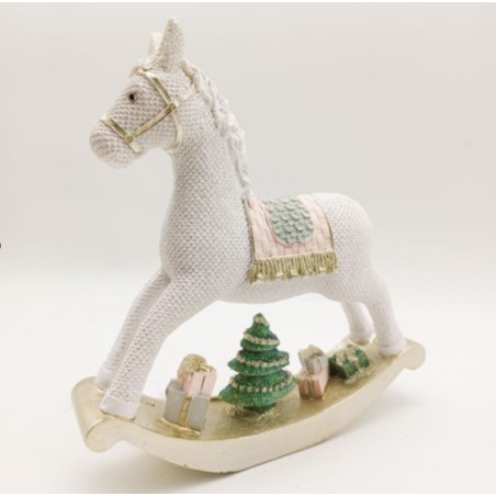 ΔΙΑΚΟΣΜΗΤΙΚΟ RESIN ΚΟΥΝΙΣΤΟ ΑΛΟΓΑΚΙ ΜΕ ΡΟΖ ΣΕΛΑ