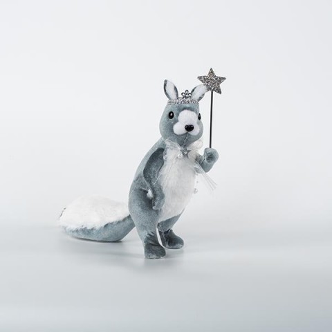 EUROLAMP ΒΕΛΟΥΔΙΝΟΣ ΣΚΙΟΥΡΟΣ ΜΕ ΡΑΒΔΑΚΙ, ΓΚΡΙ, 23x24cm 600-44742