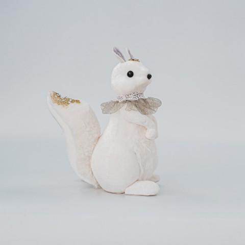 EUROLAMP ΒΕΛΟΥΔΙΝΗ ΚΥΡΙΑ ΣΚΙΟΥΡΟΣ, ΛΕΥΚΗ, 15x14x27cm 600-45584