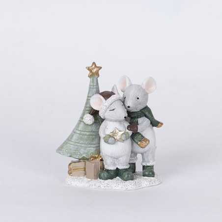 EUROLAMP ΔΙΑΚΟΣΜΗΤΙΚΟ ΠΟΛΥΡΕΖΙΝ, ΖΕΥΓΑΡΙ ΠΟΝΤΙΚΑΚΙΑ, 5x8.5x10cm 600-46258