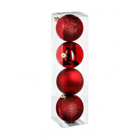 ΣΕΤ ΜΠΑΛΕΣ ΠΛΑΣΤΙΚΕΣ ΚΟΚΚΙΝΕΣ 4ΤΕΜ 8CM