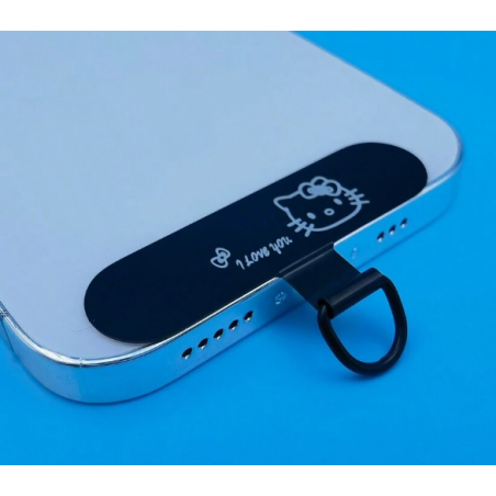 PAD ΓΙΑ STRAP ΛΑΙΜΟΥ ΚΙΝΗΤΟΥ ΤΗΛΕΦΩΝΟΥ ΜΑΥΡΟ ΜΕ ΓΑΤΟΥΛΑ