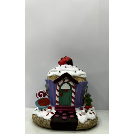 ΧΡΙΣΤΟΥΓΕΝΝΙΑΤΙΚΗ ΠΑΡΑΣΤΑΣΗ CUPCAKE HOUSE,ΔΙΑΚΟΣΜΗΤΙΚΟ ΜΠΑΤΑΡΙΑΣ-USB ΜΩΒ