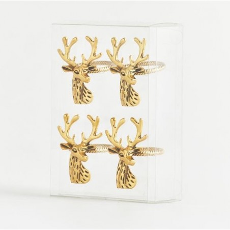 EUROLAMP ΔΑΧΤΥΛΙΔΙ ΠΕΤΣΕΤΑΣ, ΜΕΤΑΛΛΙΚΟ, ΜΕ ΧΡΥΣΟ ΤΑΡΑΝΔΑΚΙ, ΣΕΤ 4ΤΜΧ