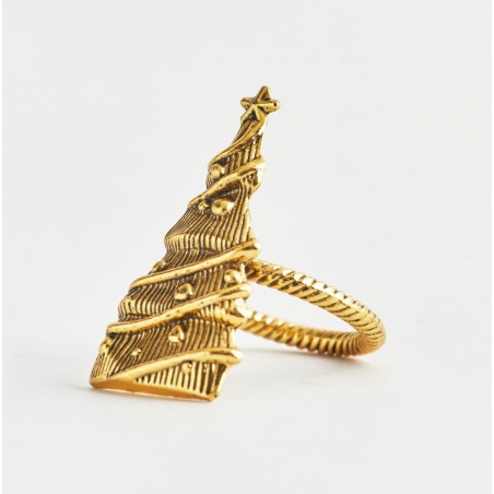 EUROLAMP ΔΑΧΤΥΛΙΔΙ ΠΕΤΣΕΤΑΣ, ΜΕΤΑΛΛΙΚΟ, ΜΕ ΧΡΥΣΟ ΔΕΝΤΡΑΚΙ, ΣΕΤ 4ΤΜΧ