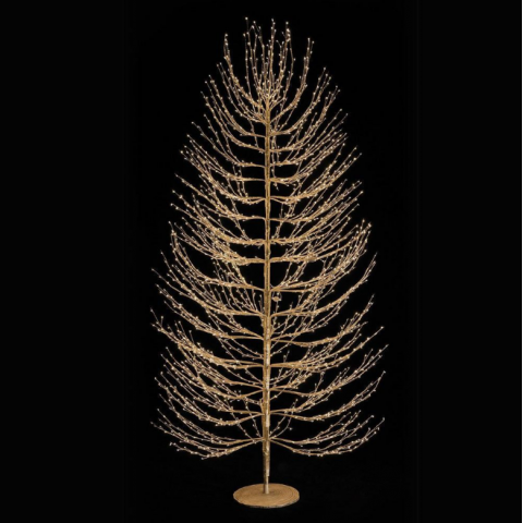 LIANOS ΔΕΝΤΡΟ ΦΩΤΙΖΟΜΕΝΟ ΧΡΥΣΟ 180CM -2000LED ME METAΣΧΗΜΑΤΙΣΤΗ 23426