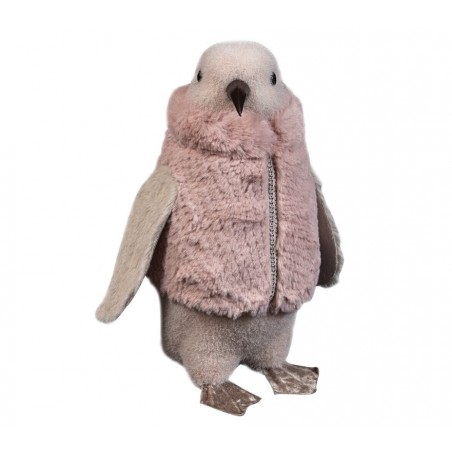 LIANOS ΧΡΙΣΤΟΥΓΕΝΝΙΑΤΙΚΗ ΦΙΓΟΥΡΑ ΠΙΓΚΟΥΙΝΟΣ ΡΟΖ 30CM ( 23734 )