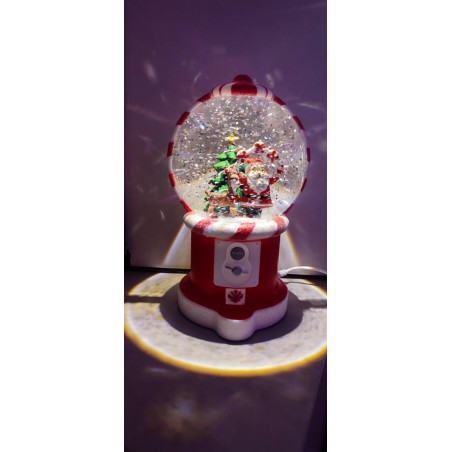 ΦΩΤΙΖΟΜΕΝΗ ΧΙΟΝΟΜΠΑΛΑ-ΘΑΛΑΜΟΣ ΑΓΙΟΣ ΒΑΣΙΛΗΣ ΜΕ ΕΛΑΦΙ,ΜΕ ΚΙΝΗΣΗ ΚΑΙ ΜΟΥΣΙΚΗ,ΔΙΑΚΟΣΜΗΤΙΚΟ ΜΠΑΤΑΡΙΑΣ-USB ( 11,8*11,1*19,8 CM)