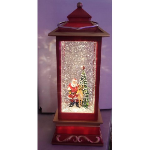 ΦΩΤΙΖΟΜΕΝΟ ΦΑΝΑΡΙ-ΘΑΛΑΜΟΣ ΑΓΙΟΣ ΒΑΣΙΛΗΣ ΜΕ ΕΛΑΦΙ,ΜΕ ΚΙΝΗΣΗ ΚΑΙ ΜΟΥΣΙΚΗ, ΔΙΑΚΟΣΜΗΤΙΚΟ ΜΠΑΤΑΡΙΑΣ-USB (10.5*10.5*27.5CM )