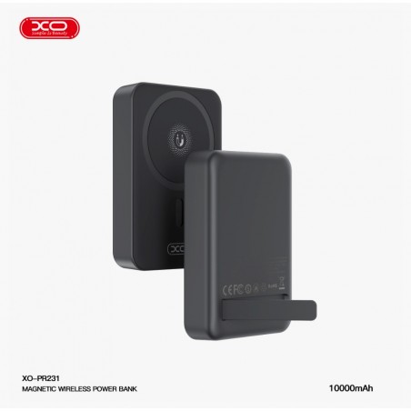 XO PR231 MAG SAFE IPHONE 15W WIRELESS+PD20W POWERBANK, 10000MAH, ΜΑΥΡΟ