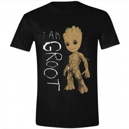 Guardians Of The Galaxy – I Am Groot Scribbles T-Shirt, Size: Large