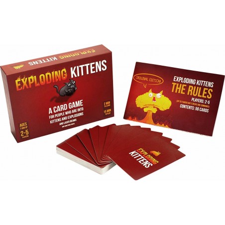 Kaissa Επιτραπέζιο Exploding Kittens - Εκρηκτικά Γατάκια για 2-5 Παίκτες 7+ Ετών KA112981/KA114369