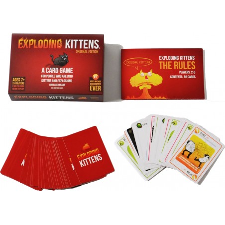 Kaissa Επιτραπέζιο Exploding Kittens - Εκρηκτικά Γατάκια για 2-5 Παίκτες 7+ Ετών KA112981/KA114369