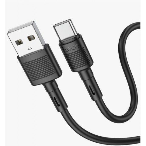 Hoco X83 Victory USB 2.0 Cable USB-C male - USB-A 60W Μαύρο 1m (HC-X83TBK)