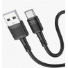 Hoco X83 Victory USB 2.0 Cable USB-C male - USB-A 60W Μαύρο 1m (HC-X83TBK)