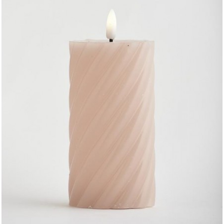 EUROLAMP ΚΕΡΙ ΜΠΑΤΑΡΙΑΣ ΜΕ ΦΛΟΓΑ, ΡΟΖ, ΜΕ ΧΡΟΝΟΔΙΑΚΟΠΤΗ, 7x16cm (147-15103)