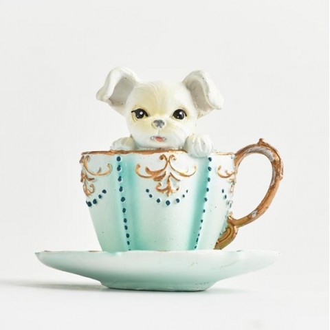 EUROLAMP ΔΙΑΚΟΣΜΗΤΙΚΗ ΚΟΥΠΑ ΜΕ ΣΚΥΛΑΚΙ, ΓΑΛΑΖΙΑ, 10x11cm (600-43981)