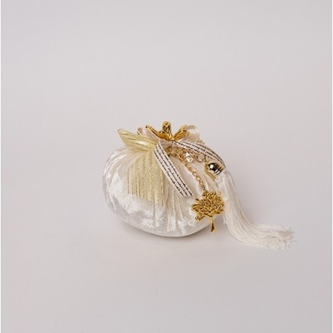 EUROLAMP ΡΟΔΙ, ΒΕΛΟΥΔΙΝΟ, ΜΠΕΖ, ΜΕ ΧΡΥΣΕΣ ΛΕΠΤΟΜΕΡΕΙΕΣ, 10cm (600-46617)