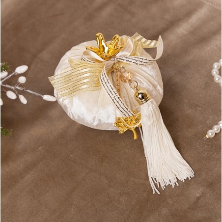 EUROLAMP ΡΟΔΙ, ΒΕΛΟΥΔΙΝΟ, ΜΠΕΖ, ΜΕ ΧΡΥΣΕΣ ΛΕΠΤΟΜΕΡΕΙΕΣ, 10cm (600-46617)