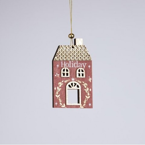 EUROLAMP ΞΥΛΙΝΟ ΣΤΟΛΙΔΙ ΣΠΙΤΑΚΙ, ΚΟΚΚΙΝΟ ΜΕ ΧΡΥΣΟ, 0.5x7.5x13cm (600-46104)