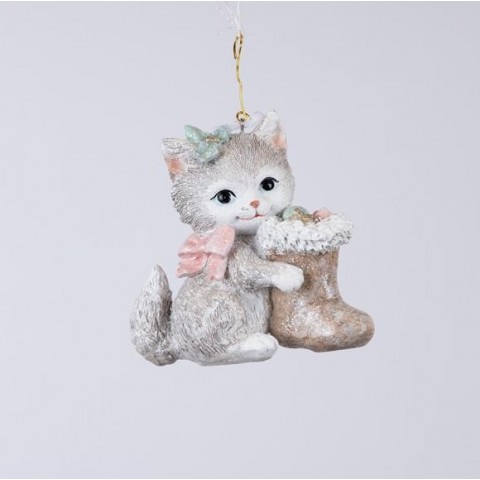 EUROLAMP ΣΤΟΛΙΔΙ ΠΟΛΥΡΕΖΙΝ, ΓΑΤΟΥΛΑ ΜΕ ΡΟΖ ΦΙΟΓΚΟ, 10,5x5,5x10,5cm (600-46337)