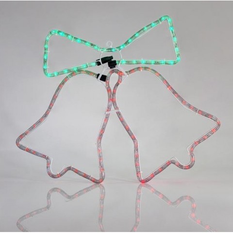 EUROLAMP ΚΑΜΠΑΝΑ ΔΙΠΛΗ ΚΟΚΚΙΝΗ - ΚΟΚΚΙΝΗ IP44 ΜΕ ΠΡΟΓΡΑΜΜΑ 600-20105