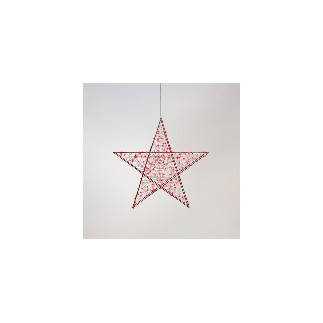 EUROLAMP ΑΣΤΕΡΙ ΦΩΤΙΖΟΜΕΝΟ 78cm, ΜΕΤΑΣΧΗΜΑΤΙΣΤΗ, ΜΑΥΡΟΣ ΣΚΕΛΕΤΟΣ, ΜΑΥΡΟ ΧΑΛΚΙΝΟ ΚΑΛΩΔΙΟ, ΚΟΚΚΙΝΟ LED, IP44 (600-22521)