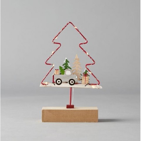 EUROLAMP ΦΩΤΙΖΟΜΕΝΟ ΜΕΤΑΛΛΙΚΟ ΣΕ ΣΧΗΜΑ ΔΕΝΤΡΟΥ, ΜΠΑΤΑΡΙΑΣ, 12.5*4.5*19cm, IP20 (600-41658)