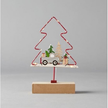 EUROLAMP ΦΩΤΙΖΟΜΕΝΟ ΜΕΤΑΛΛΙΚΟ ΣΕ ΣΧΗΜΑ ΔΕΝΤΡΟΥ, ΜΠΑΤΑΡΙΑΣ, 12.5*4.5*19cm, IP20 (600-41658)