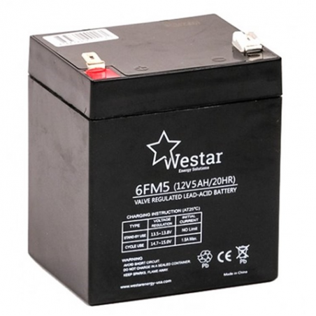WESTAR ΜΠΑΤΑΡΙΑ ΜΟΛΥΒΔΟΥ 12V 5Ah T2 ΦΑΡΔΥΣ ΠΟΛΟΣ