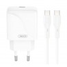 XO L141 ΦΟΡΤΙΣΤΗΣ 20W, 1 ΘΥΡΑ TYPE-C ΜΕ ΚΑΛΩΔΙΟ PD ΣΕ TYPE-C, ΛΕΥΚΟΣ