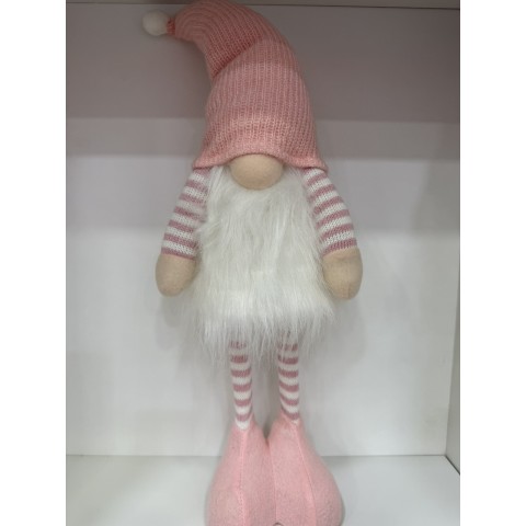 ΧΡΙΣΤΟΥΓΕΝΝΙΑΤΙΚΗ ΔΙΑΚΟΣΜΗΤΙΚΗ ΦΙΓΟΥΡΑ ΡΟΖ ΑΓΙΟΣ ΒΑΣΙΛΗΣ GNOME 50CM