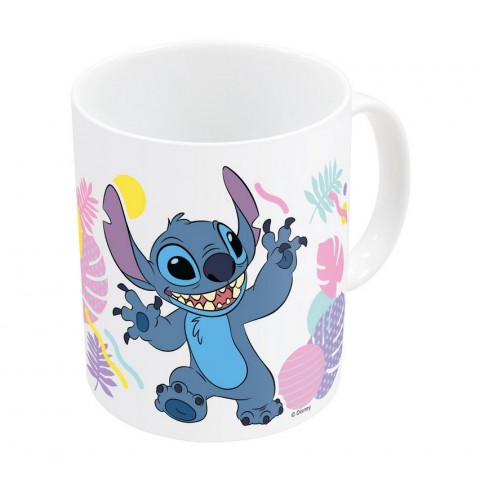 Stor: Stitch Hawaian Flower - Ceramic Mug In Gift Box (325ml) (88140)