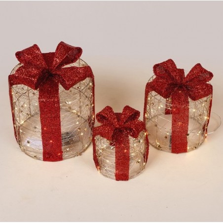 EUROLAMP ΦΩΤΙΖΟΜΕΝΑ ΔΩΡΑ 15-20-25cm, 20/30/40 LED, ΜΠΑΤΑΡΙΑΣ, ΧΡΥΣΟ ME KOKKINO ΦΙΟΓΚΟ, ΘΕΡΜΟ ΛΕΥΚΟ MINI LED, IP20 (600-47772)