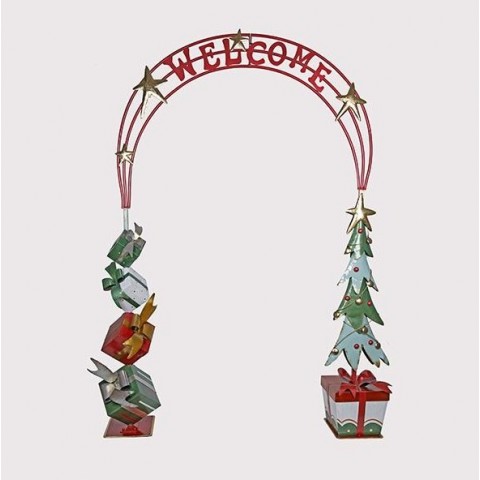 EUROLAMP ΜΕΤΑΛΛΙΚΗ ΚΑΜΑΡΑ, WELCOME, 182x40x232cm (600-48013)