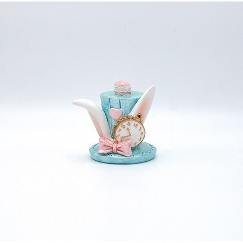 EUROLAMP ΔΙΑΚΟΣΜΗΤΙΚΟ ΠΟΛΥΡΕΖΙΝ, ΚΑΠΕΛΟ ΜΕ ΑΥΤΙΑ ΛΑΓΟΥ, ΓΑΛΑΖΙΟ, 9x8.5cm (600-46915)