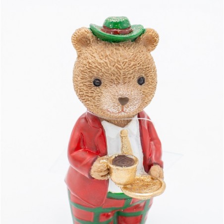 EUROLAMP ΔΙΑΚΟΣΜΗΤΙΚΟ ΠΟΛΥΡΕΖΙΝ, ΑΡΚΟΥΔΑΚΙ VINTAGE ΜΕ ΦΛΥΤΖΑΝΑΚΙ, 6x12.5cm (600-46960)