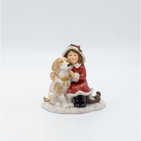 EUROLAMP ΔΙΑΚΟΣΜΗΤΙΚΟ ΠΟΛΥΡΕΖΙΝ, ΚΟΡΙΤΣΑΚΙ ΜΕ ΣΚΥΛΑΚΙ, ΚΟΚΚΙΝΟ, 10x10cm (600-47250)